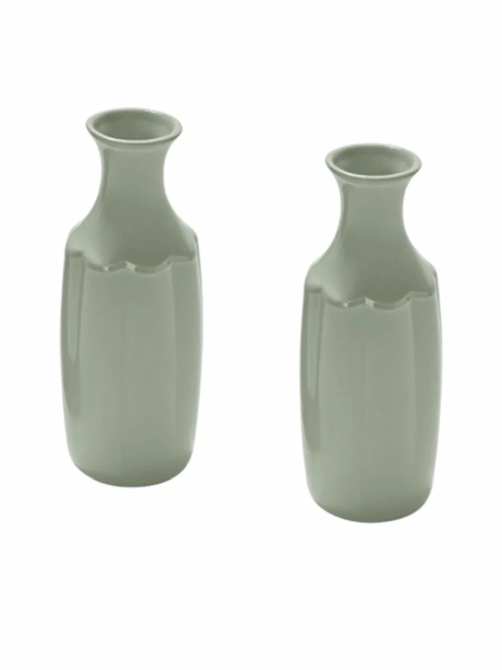 Summer and Rose Ceramic Sage Green Vase - Decorative Home Accent NWT
